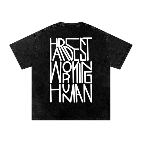 HWH x RRU | Snow Washed Oversized Tee